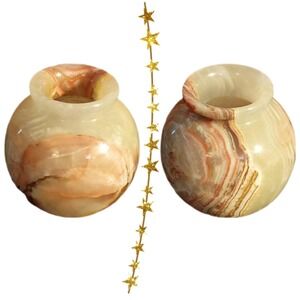 Natural Onyx Small Round Vase Home‎ Decor SKUH026